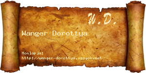 Wanger Dorottya névjegykártya